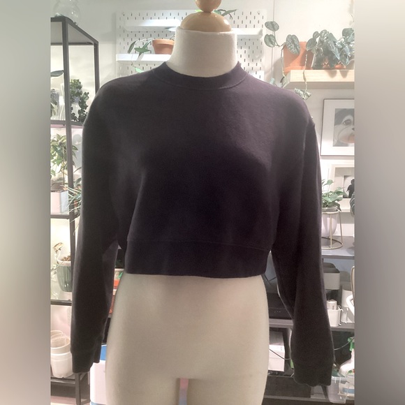 Aritzia Wilfred free long sleeve black croptop. Size xs. - Picture 1 of 7
